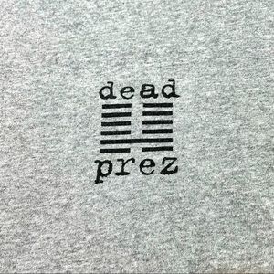 Supreme Gray Dead Prez Mens Small Size T-Shirt